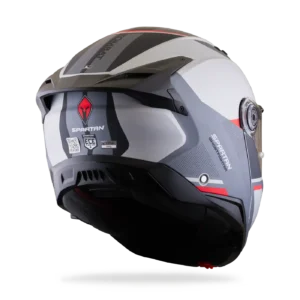casco-spartan-ghostfightersv-Kombat-gris-rojo-mate-7